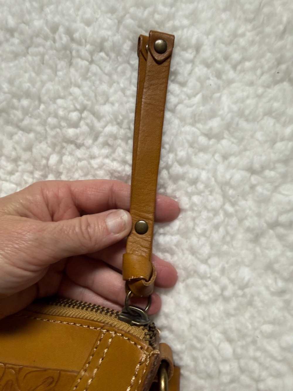 FRYE Brown Tooled Leather Crossbody Bag brown Retired - Picture 4 of 10